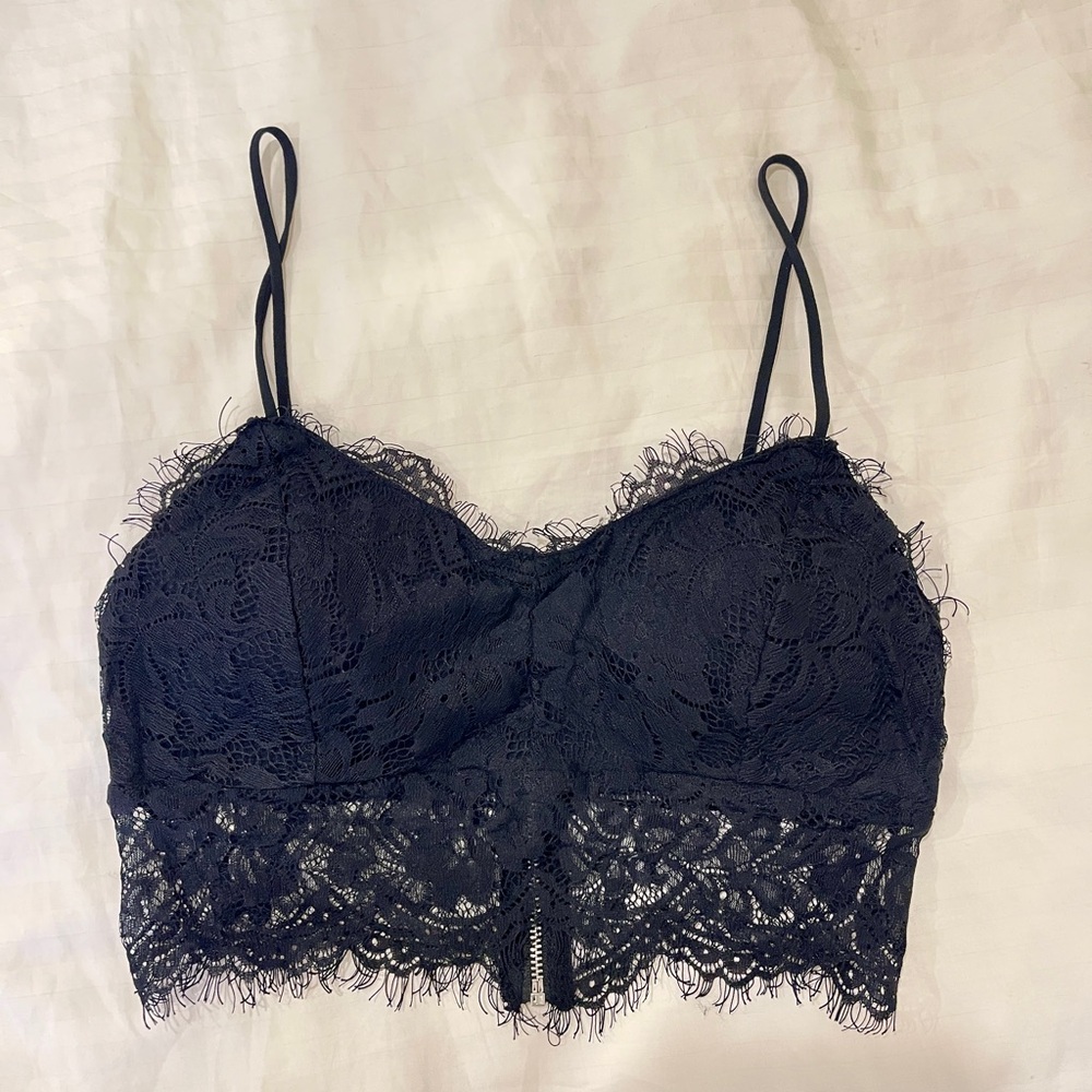 Lace Bralette Camisole - black